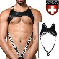 Andrew Christian【アンドリュークリスチャン】シングレット ハーネス 一体型ボディスーツ Cリング付き アンクリ FUKR C-Ring ハーネス