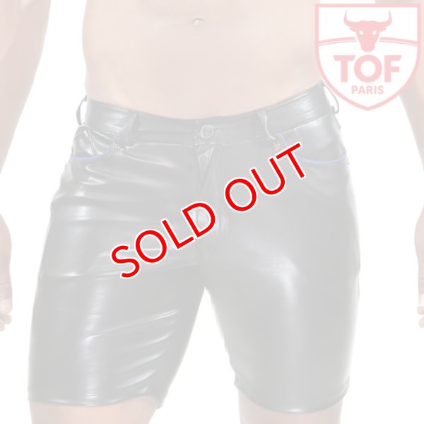 画像1: TOF Paris【TOFパリ】メンズ 合皮レザー風ハーフパンツ ハーパン TOF Paris GLADIATOR SHORT (1)